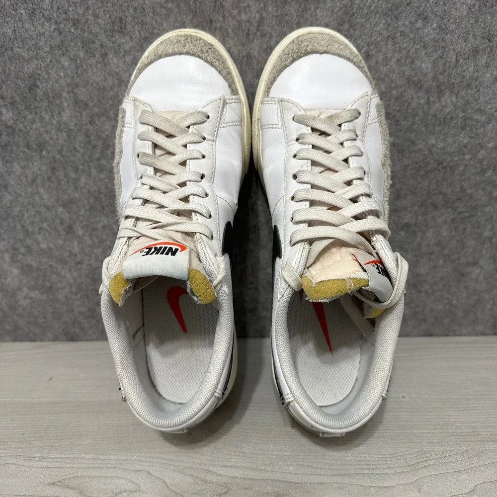 Nike Blazer Low Platform Womens‎ Sz 8 Sneakers White Black DJ0292-101